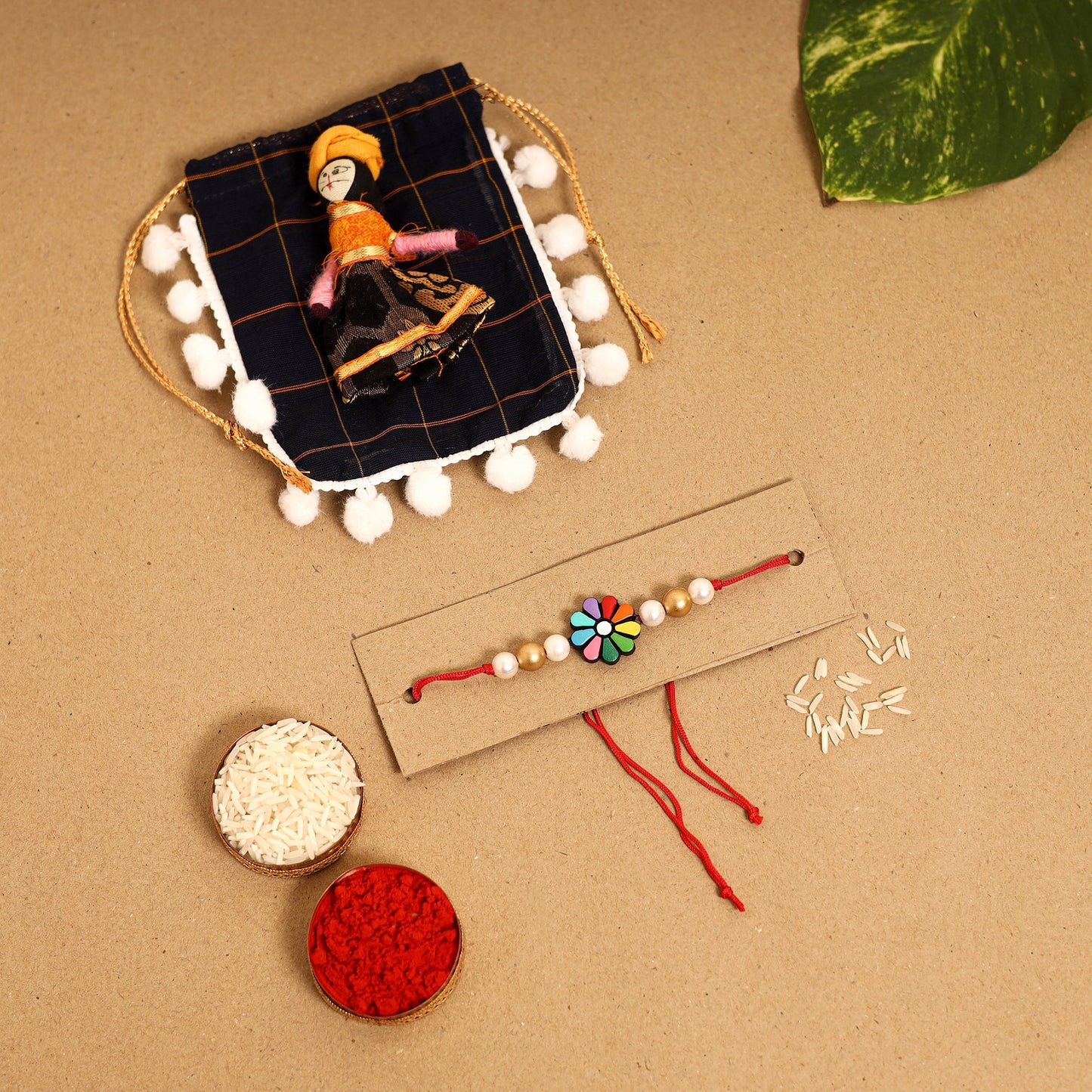  Bishnupur Handpainted Terracotta Rakhi