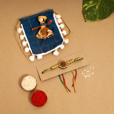  Bishnupur Handpainted Terracotta Rakhi
