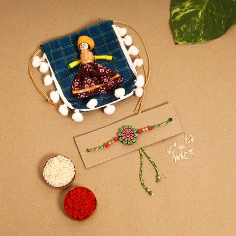  Bishnupur Handpainted Terracotta Rakhi