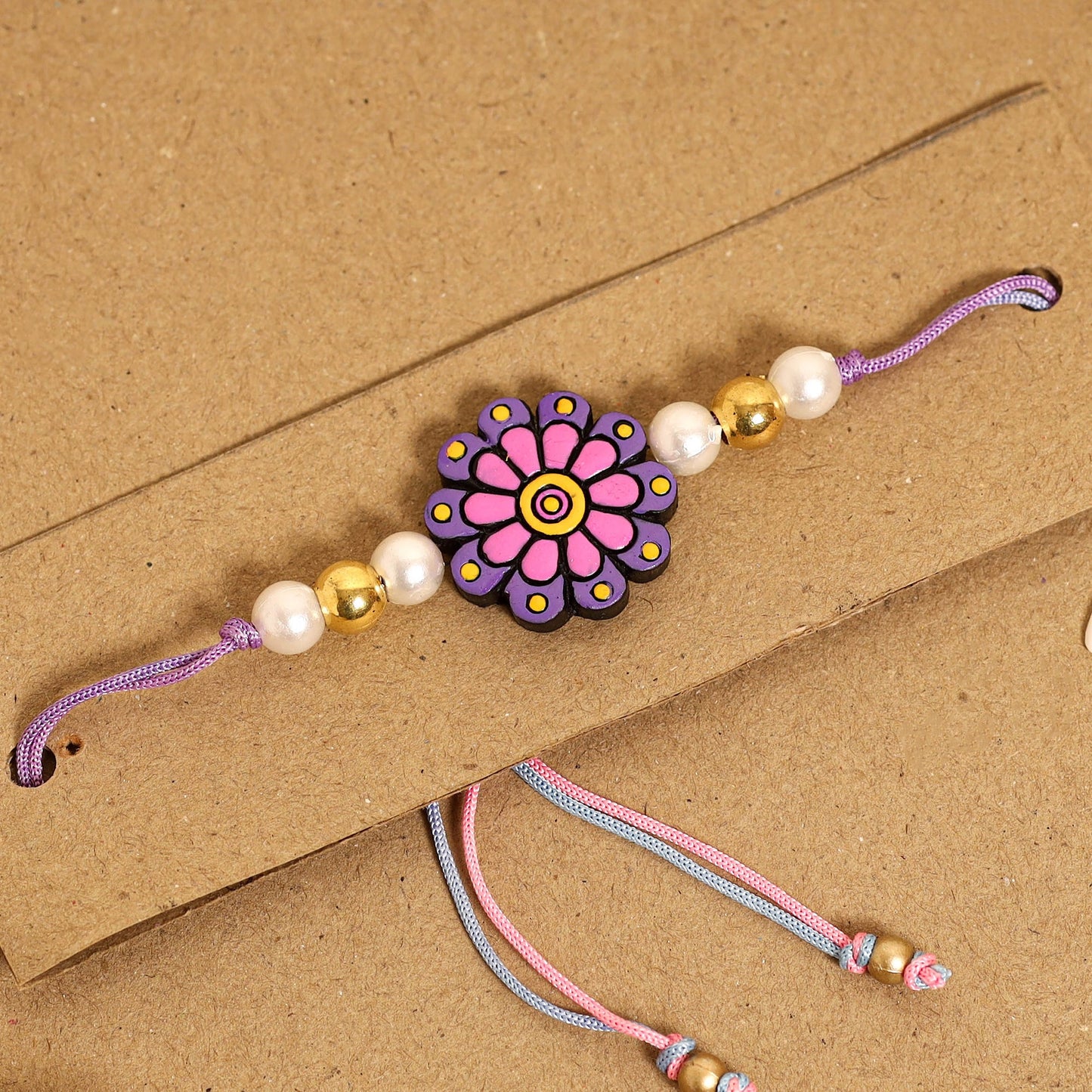  Bishnupur Handpainted Terracotta Rakhi