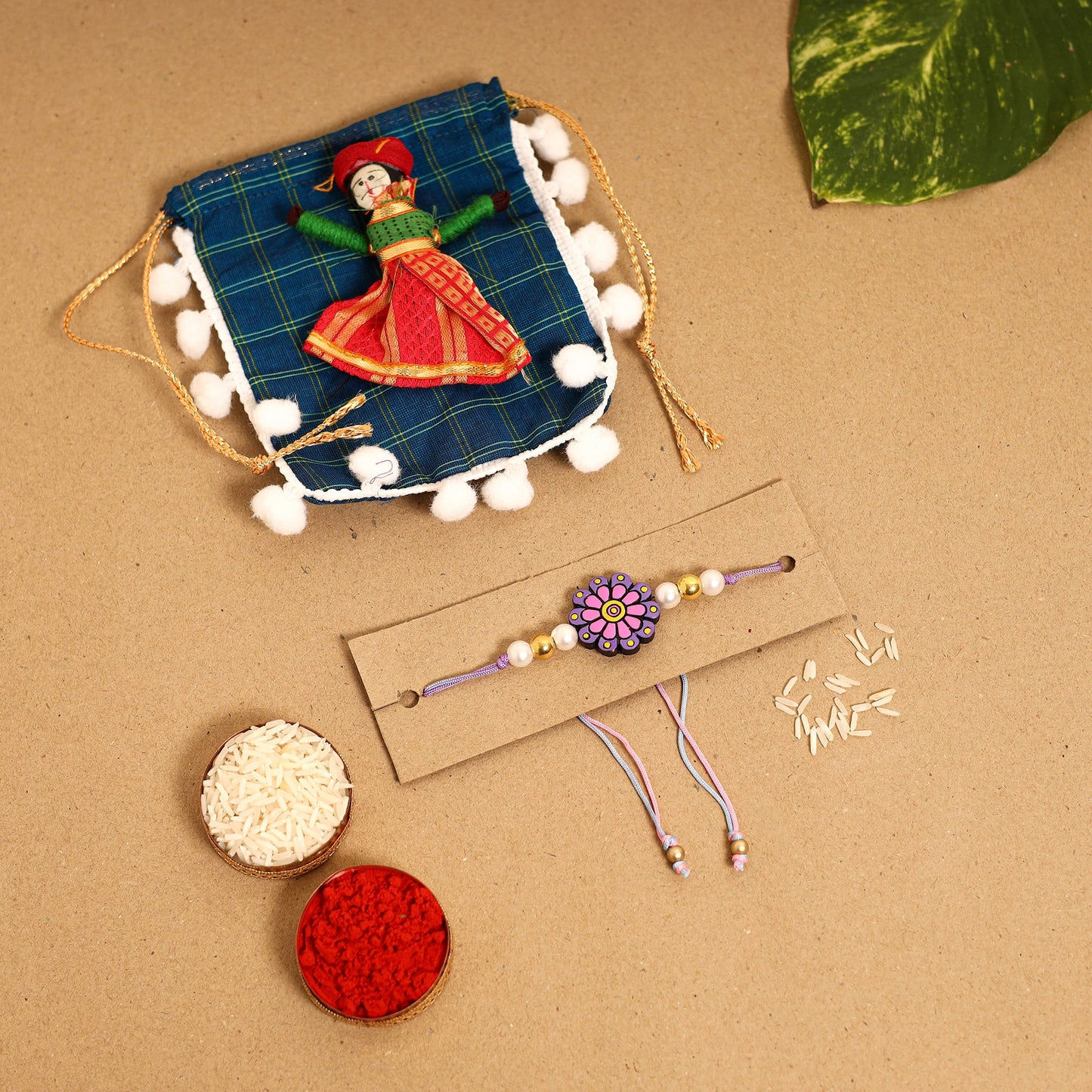  Bishnupur Handpainted Terracotta Rakhi