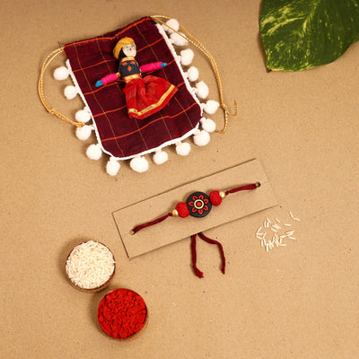  Bishnupur Handpainted Terracotta Rakhi