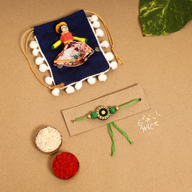  Bishnupur Handpainted Terracotta Rakhi