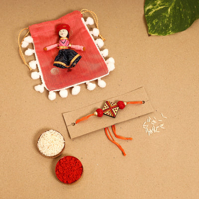  Bishnupur Handpainted Terracotta Rakhi