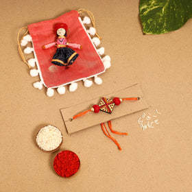  Bishnupur Handpainted Terracotta Rakhi