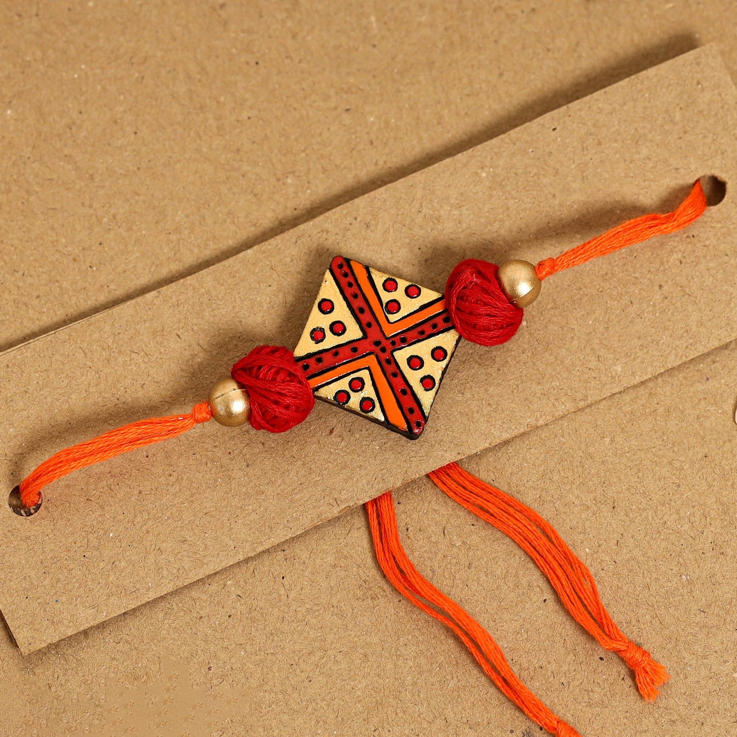  Bishnupur Handpainted Terracotta Rakhi