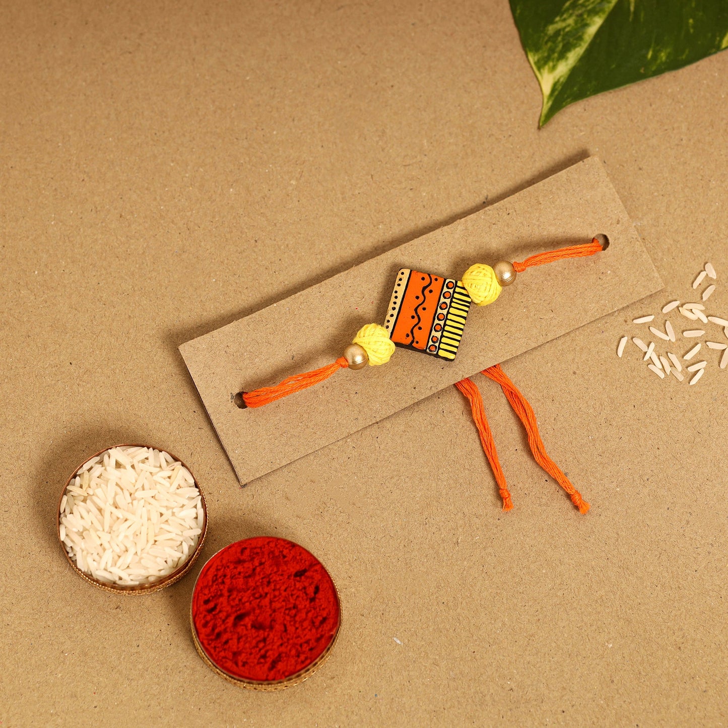  Bishnupur Handpainted Terracotta Rakhi