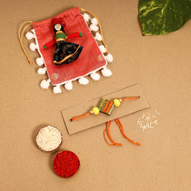  Bishnupur Handpainted Terracotta Rakhi