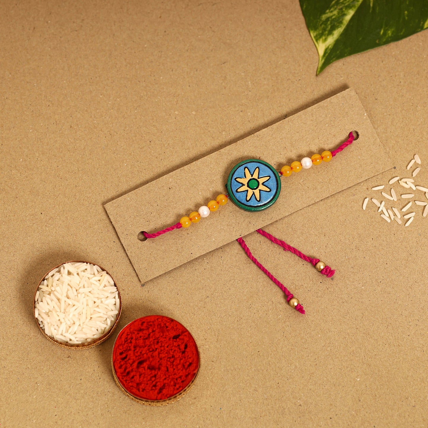  Bishnupur Handpainted Terracotta Rakhi