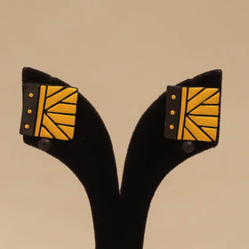 Bishnupur handpainted terracotta stud earrings 170