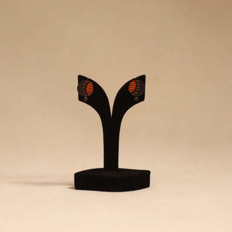 Bishnupur handpainted terracotta stud earrings 175
