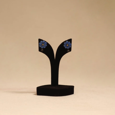 Bishnupur handpainted terracotta stud earrings 181