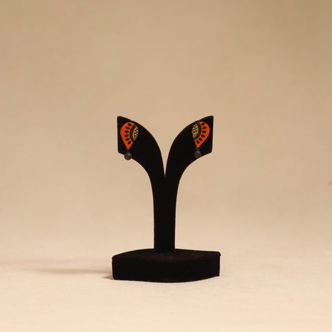 Bishnupur handpainted terracotta stud earrings 189