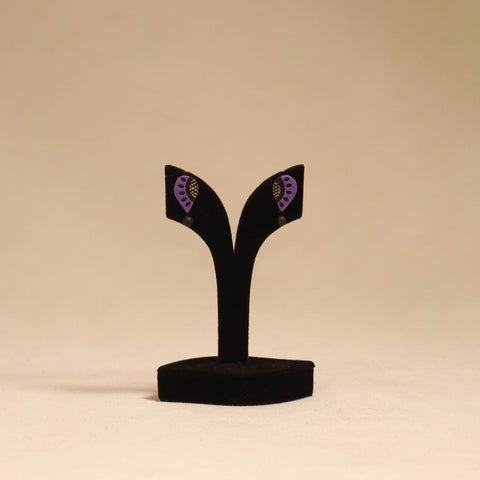 Bishnupur handpainted terracotta stud earrings 190