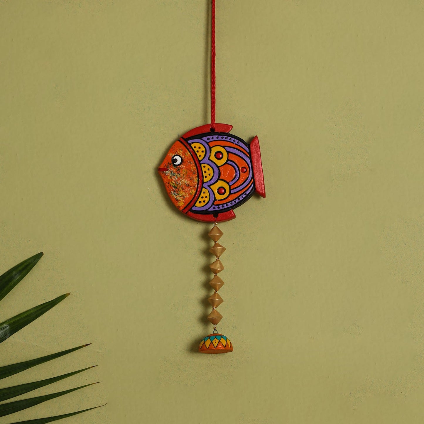  Bishnupur Handpainted Terracotta Wall Hanging 83 