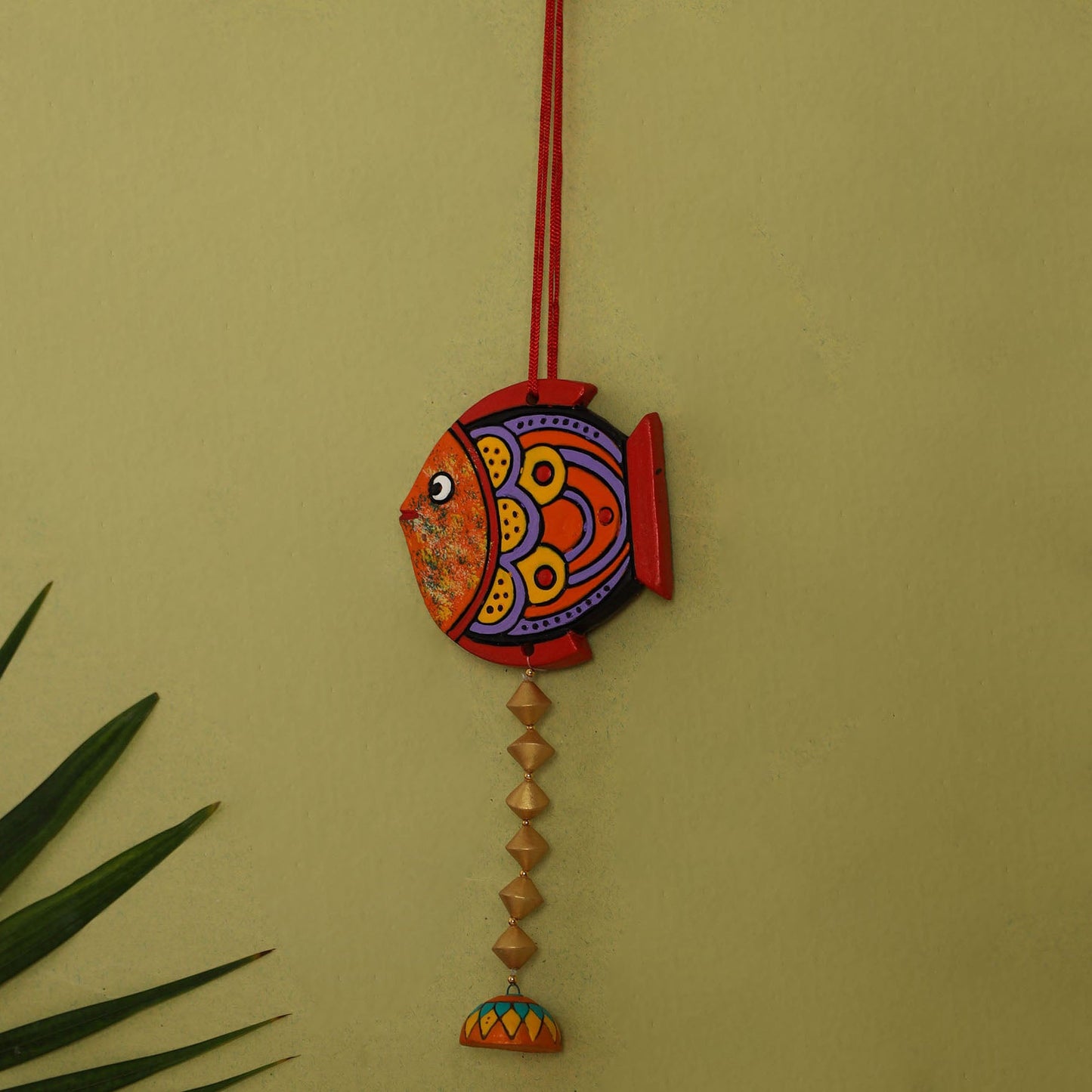  Bishnupur Handpainted Terracotta Wall Hanging 83 