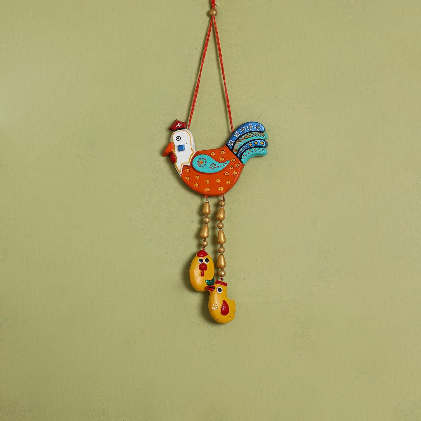  Bishnupur Handpainted Terracotta Wall Hanging 84 