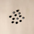  Black Handmade Fabric Button Set Small at iTokri