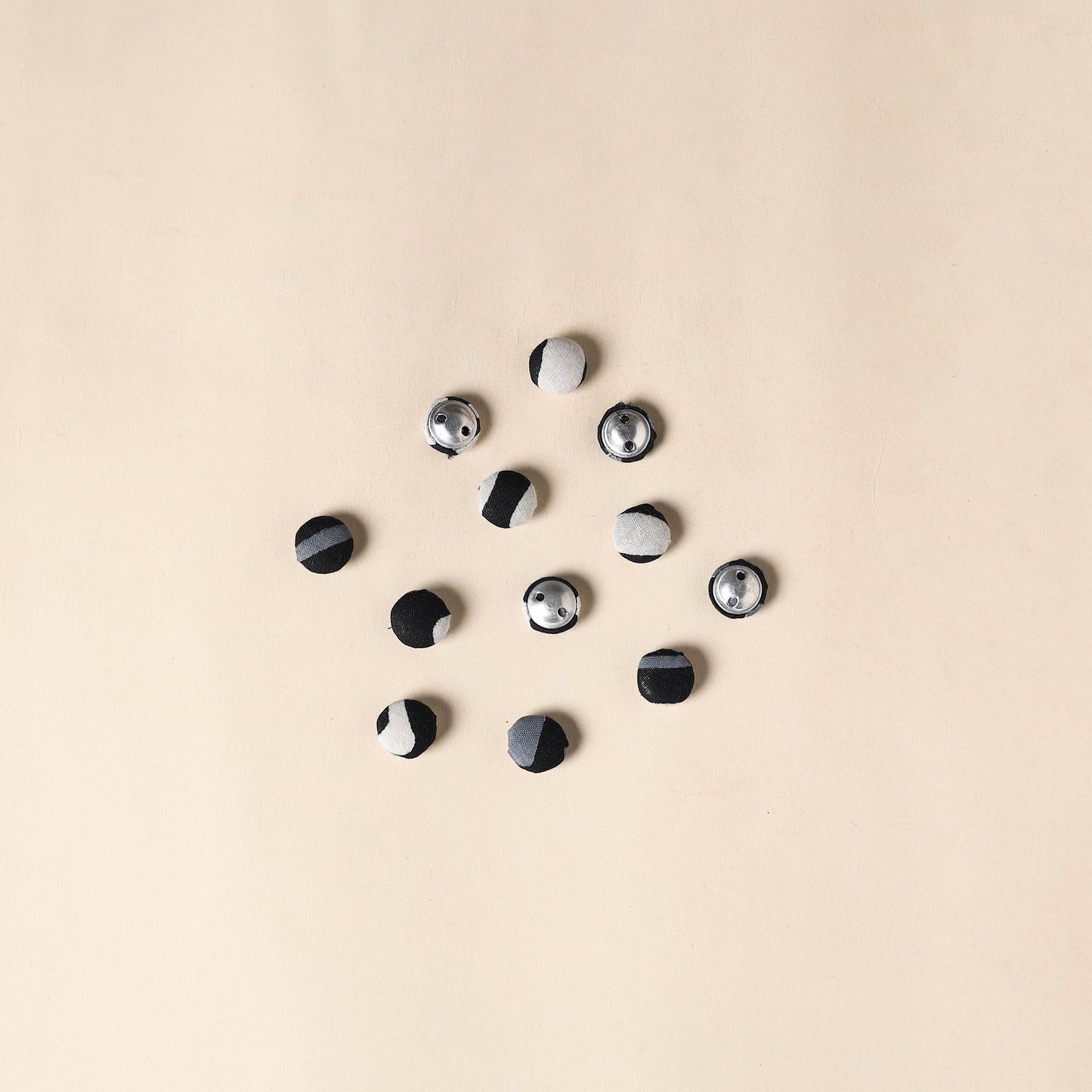  Black Handmade Fabric Button Small at iTokri