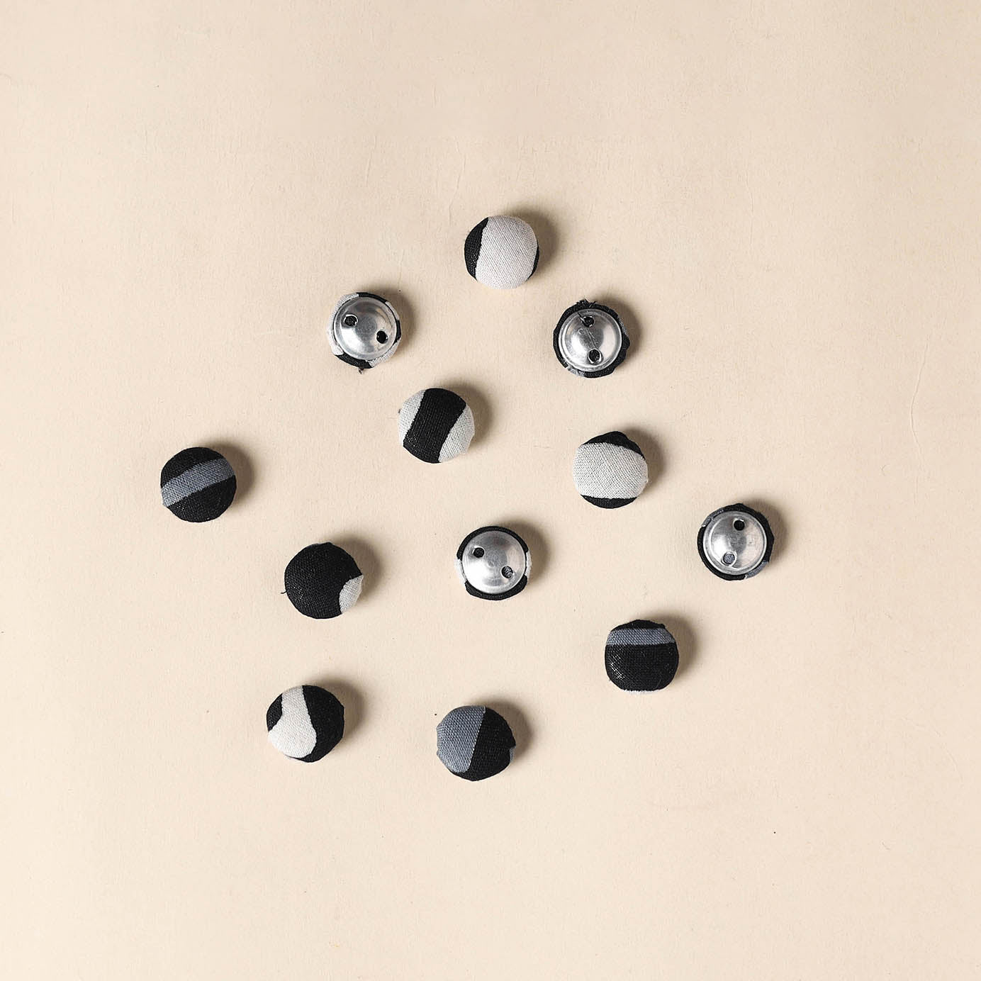  Black Handmade Fabric Button Small at iTokri
