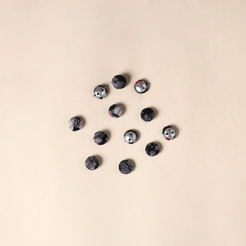  Black Handmade Fabric Button Small at iTokri