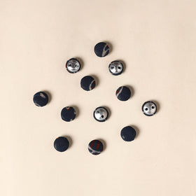 Black Handmade Fabric Button Small at iTokri