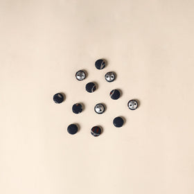  Black Handmade Fabric Button Small at iTokri