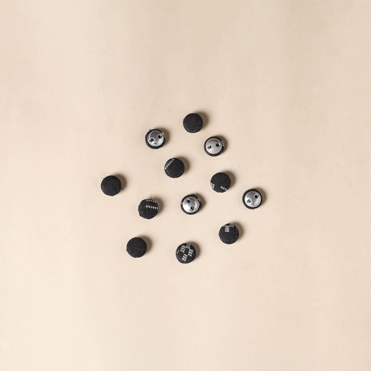  Black Handmade Fabric Button Small at iTokri