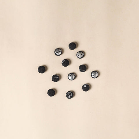  Black Handmade Fabric Button Small at iTokri