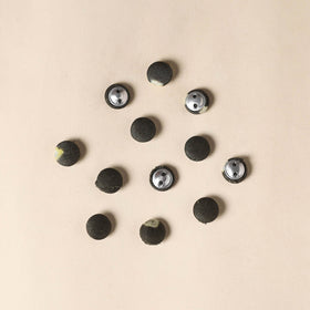  Black Handmade Fabric Button Small at iTokri