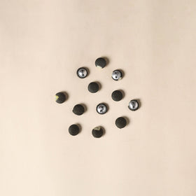 Black Handmade Fabric Button Small at iTokri