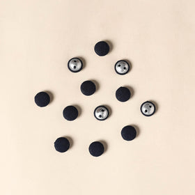  Black Handmade Fabric Button Small at iTokri