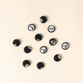  Black Handmade Fabric Button Small at iTokri