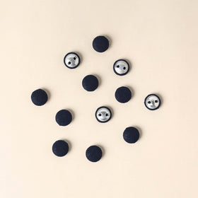  Black Handmade Fabric Button Small at iTokri