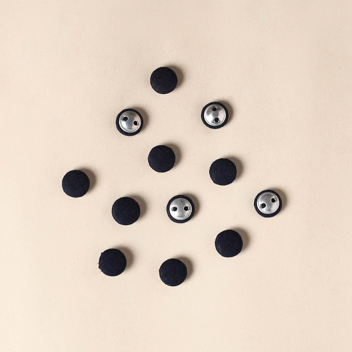  Black Handmade Fabric Button Small at iTokri