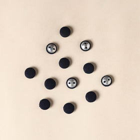  Black Handmade Fabric Button Small at iTokri