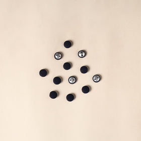  Black Handmade Fabric Button Small at iTokri