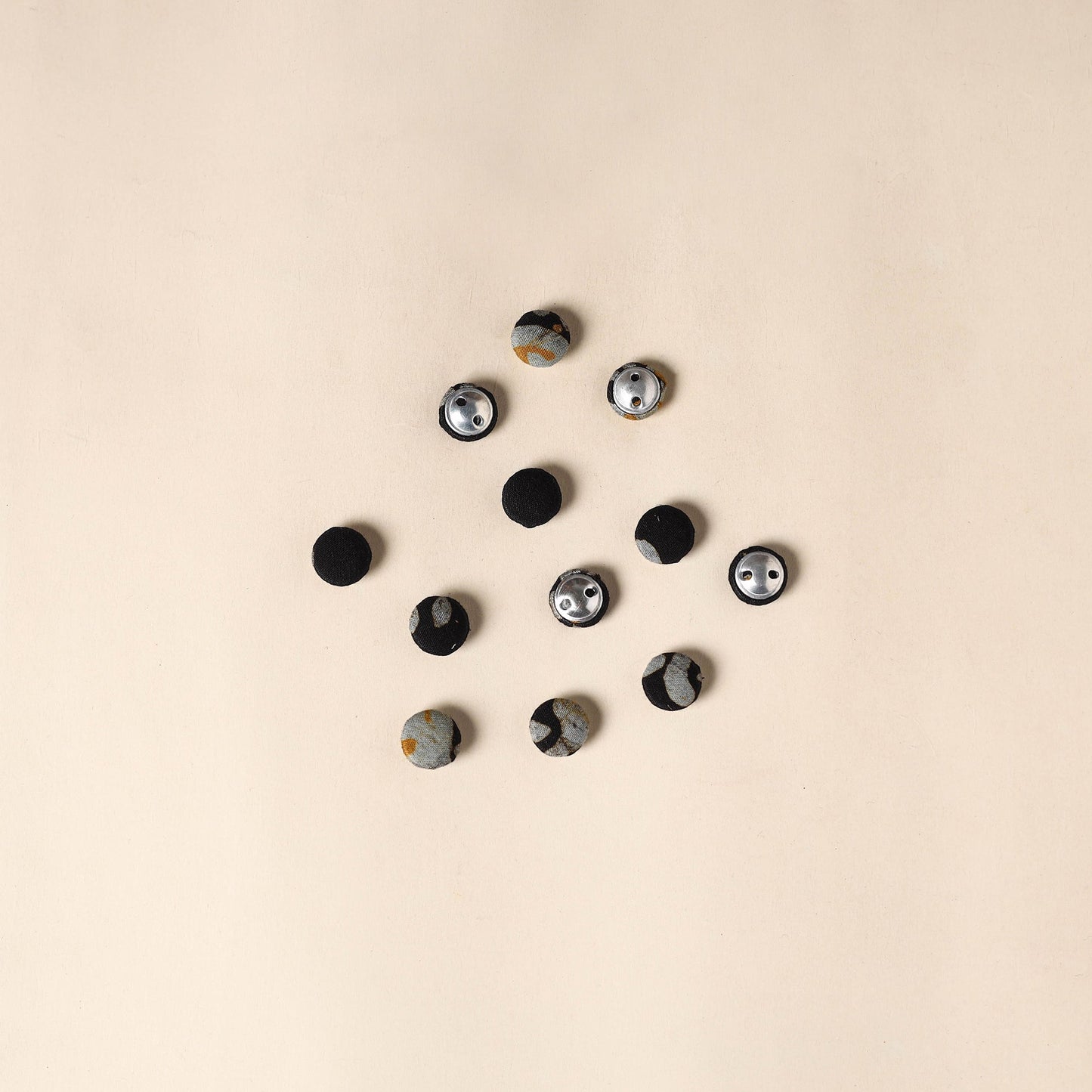  Black Handmade Fabric Button Small at iTokri