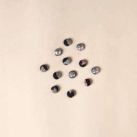  Black Handmade Fabric Button Small at iTokri