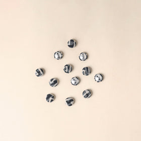  Black Handmade Fabric Button Small at iTokri