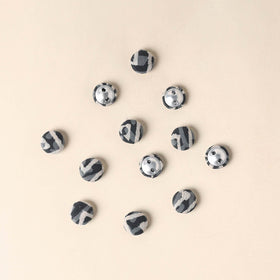  Black Handmade Fabric Button Small at iTokri