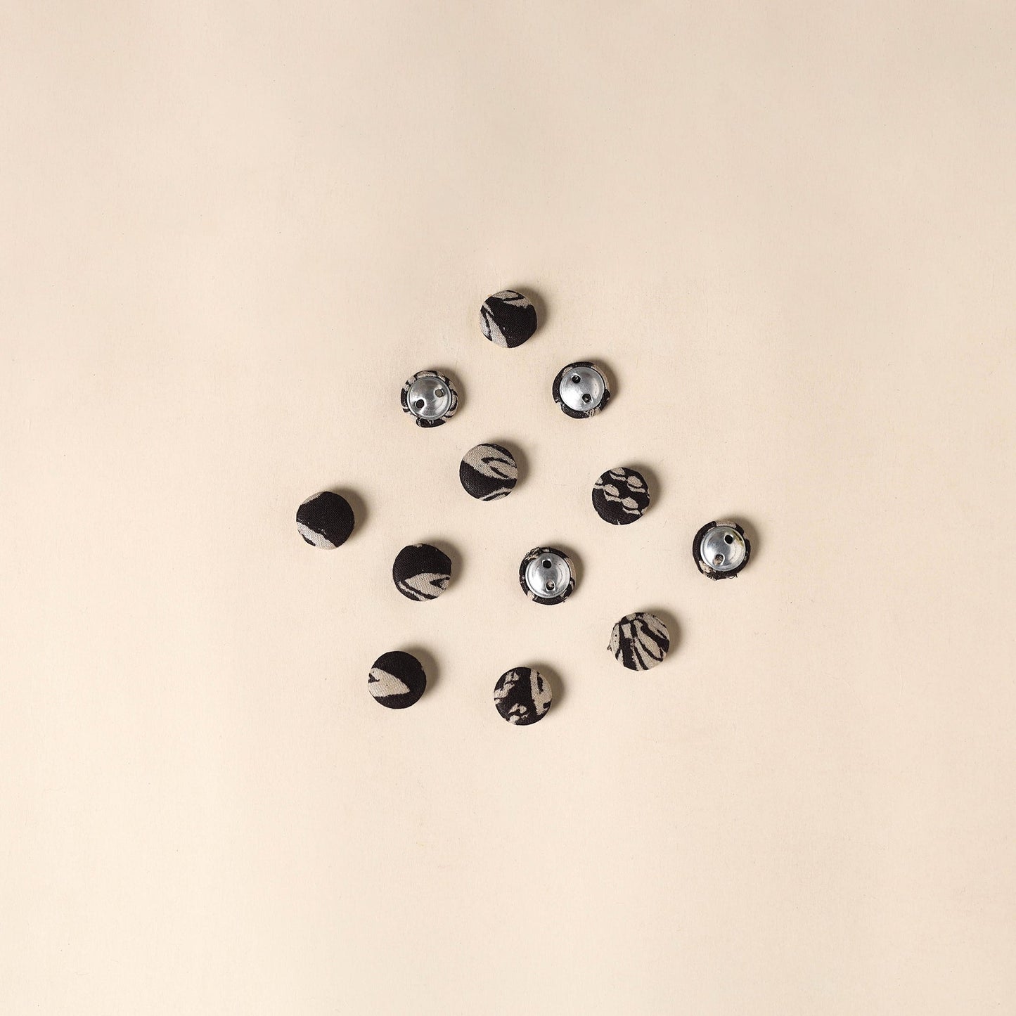  Black Handmade Fabric Button Small at iTokri