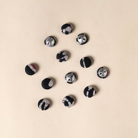  Black Handmade Fabric Button Small at iTokri