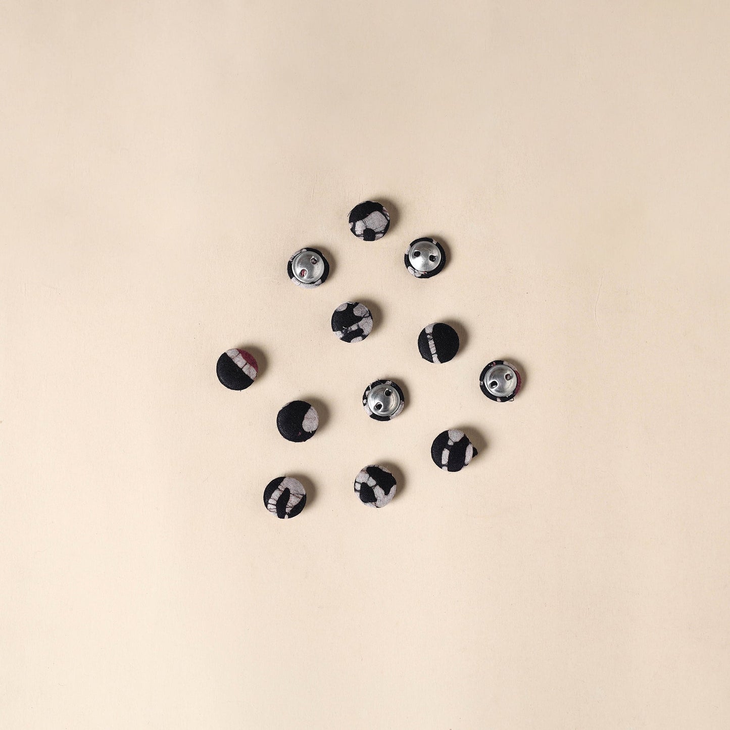  Black Handmade Fabric Button Small at iTokri