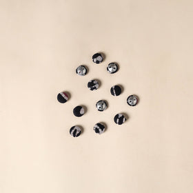  Black Handmade Fabric Button Small at iTokri