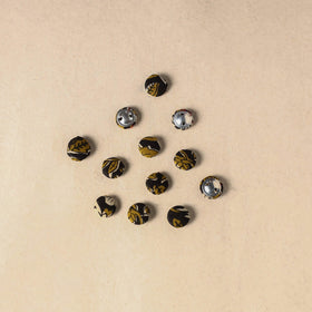 1.5cm handmade fabric small button (set of 12) 07