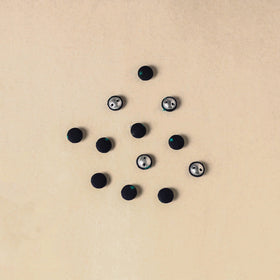 1.5cm handmade fabric small button (set of 12) 08