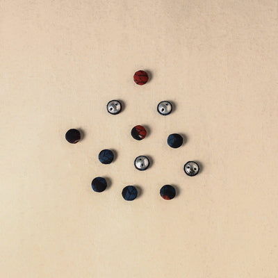 1.5cm handmade fabric small button (set of 12) 24