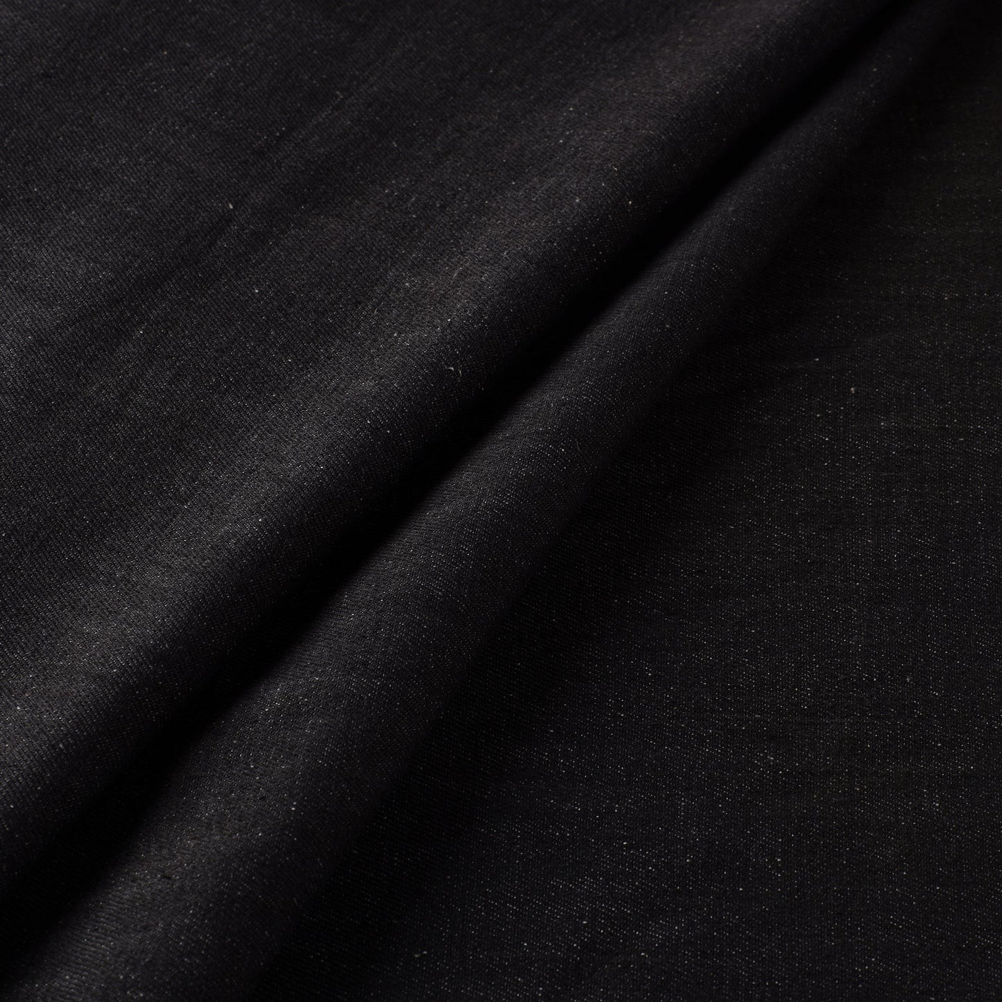  2/40 Black Twill Cotton Handspun Handloom Plain Fabric