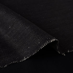  2/40 Black Twill Cotton Handspun Handloom Plain Fabric
